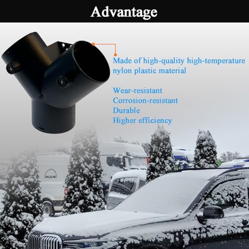 LLANNDER 75mm Y Type Air Heater Valve Diesel Engine Heaters Parking Heater Accessories Diesel Air Heater Hose Pipe Ducting Connector Parts 3 Way Fit for Webasto Eberspaecher Propex - Image 3