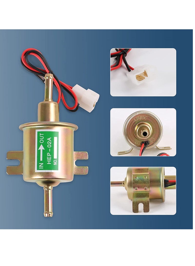 Generic Universal 12V Heavy Duty Electric Fuel Pump Metal Solid Petrol For Motorcycle Carburetor ATV Trucks Boats For Gasoline or Diesel Engine  - Image 5