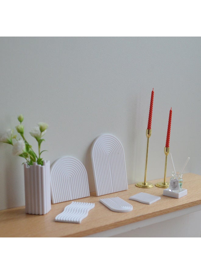 1:6 Doll House Miniature Simulation Candle Bjd Small Cloth Blythe Mini Candlelight Dinner Props Model-Color:White Candle  - Image 4