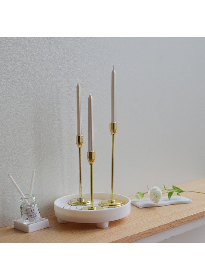 1:6 Doll House Miniature Simulation Candle Bjd Small Cloth Blythe Mini Candlelight Dinner Props Model-Color:White Candle  - Image 5