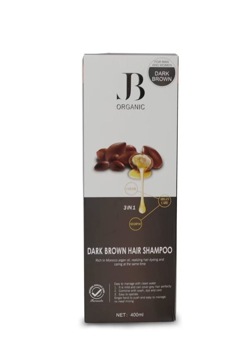 جي بي اورجانيك شامبو صبغة الشعر بزيت الارجان أسود من جي بي 3 في 1 400 مل - Image 2