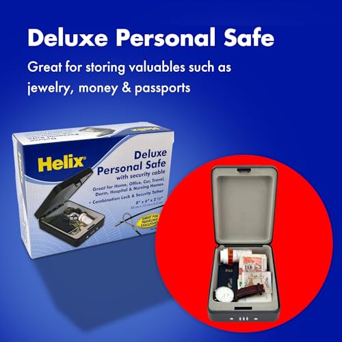 Helix Deluxe Personal Locking Safe with Tether, Heavy-Duty Steel Construction (61219) - Image 2