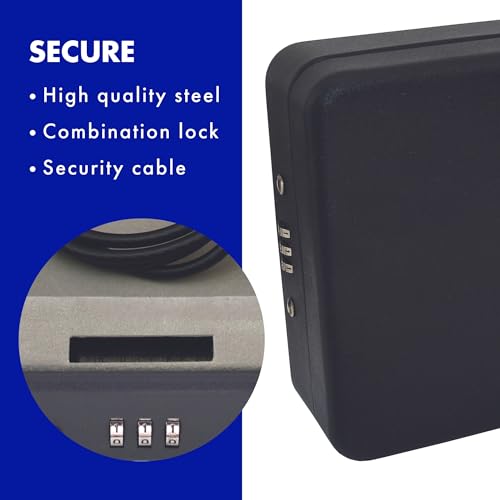 Helix Deluxe Personal Locking Safe with Tether, Heavy-Duty Steel Construction (61219) - Image 3