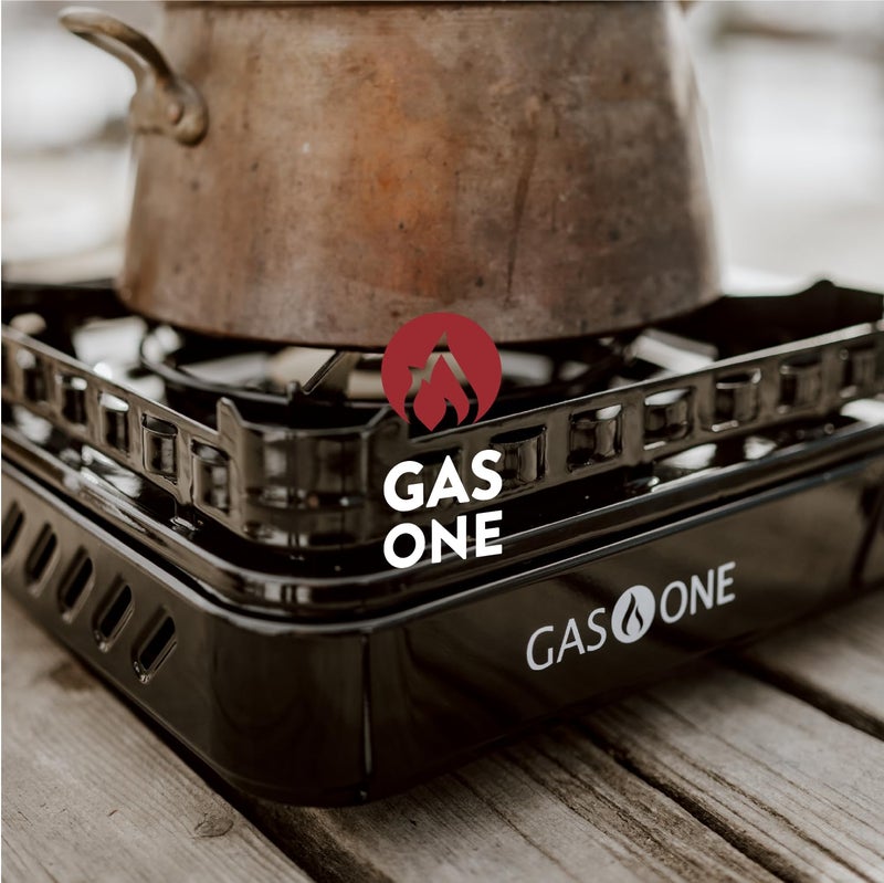 GasOne Gas One Dual Fuel Portable Stove 15,000BTU With Brass Burner Head, Dual Spiral Flame Gas Stove - Patent Pending - Image 3