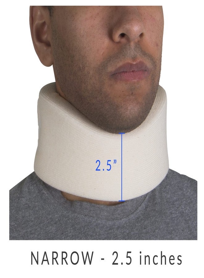 OTC Cervical Collar, Soft Contour Foam, Neck Support Brace, White Narrow 2.5" Depth, Medium - Image 5