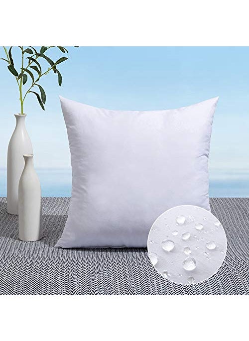 MIULEE MIULEE 22x22 Pillow Insert Throw Pillow Insert Outdoor Pillows WaterResistant Premium Outdoor Pillow Stuffer Sham Square for Couch Sofa Patio Furniture Cushion Porch Swing 