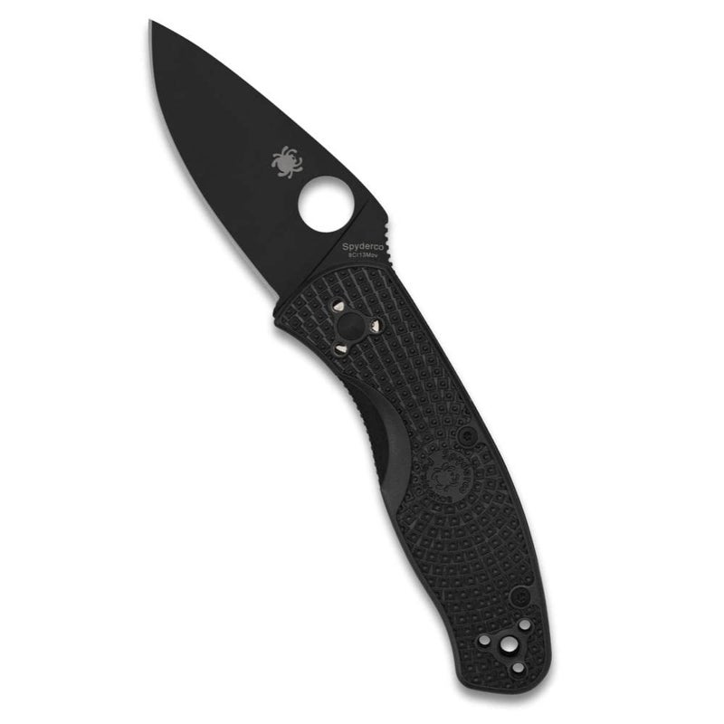Spyderco سكين جيب خفيف سبايدركو بيرسستنس - شفرة أكسيد أسود متينة مع مقبض FRN ذو نسيج ثنائي الاتجاه - سكين طي للاستخدام اليومي للمستخدمين التكتيكيين - Image 1