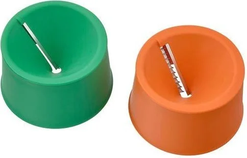 Ikea 2 Piece Vegetable Slicer Meridyendukkan 6 cm Green-Orange Color Practical Kitchen Products