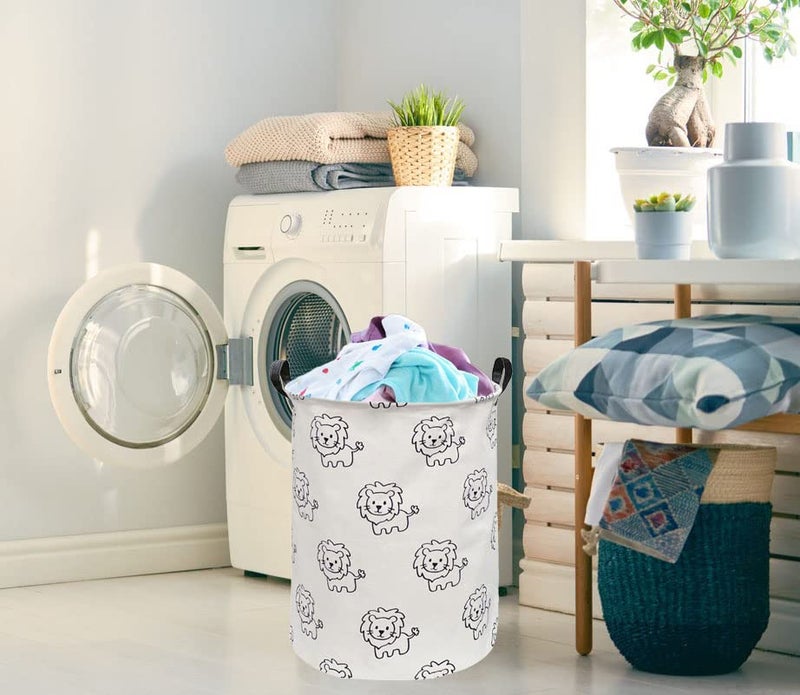 ESSME Baby Hamper,Nursery Laundry Basket,Lion Storage Basket,Toy bin for Boys, Gift Baskets,Room Decor,Home Organizer (Lions) - Image 4