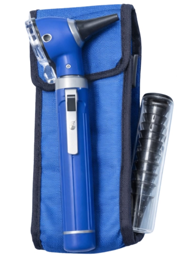 تنم قنية الأذن من الألياف الصغيرة بمصباح LED 10 قطع مع حقيبة زرقاء اللون أزرق - Image 1