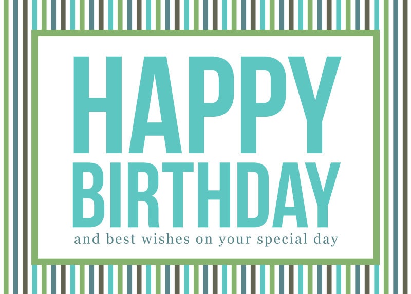 CEO Cards - Birthday Greeting Cards (Pastel Stripes), 5x7 Inches, 25 Cards & 26 White Envelopes (B1604) - Image 2