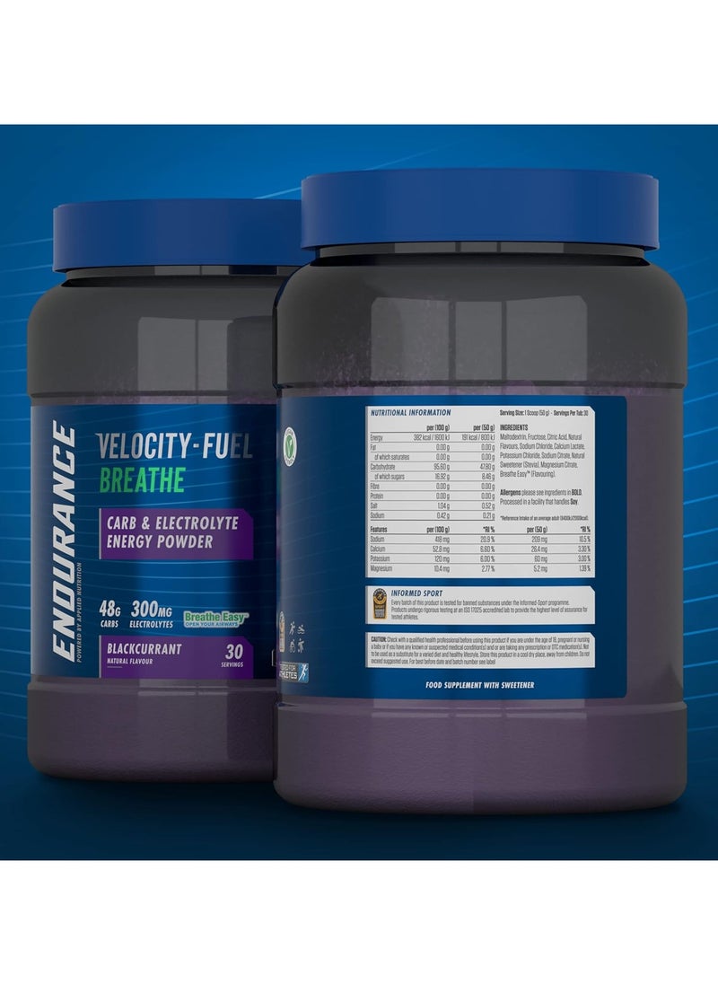 Endurance Velocity Fuel Recovery Post Exercise Recovery, Black Currant Flavor, 1.5 Kg