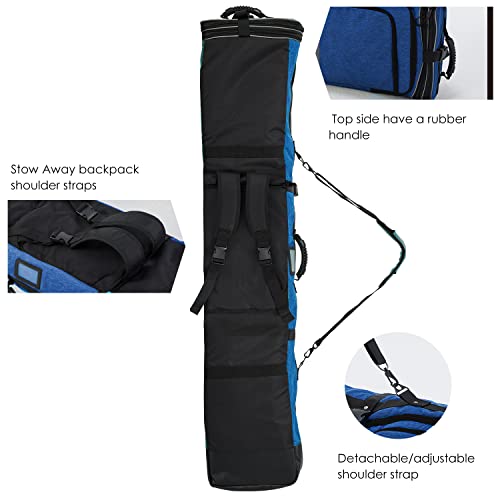 XCMAN Padded Snowboard Bag Adjustable Length 63-75In Padded Bag for Air Travel - Image 3