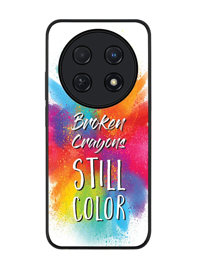 Stylizedd Rugged Black edge case for Huawei nova 12i 4G, Slim fit Soft Case Flexible Rubber Edges Anti Drop TPU Gel Thin Cover -   Broken Colors - Image 1