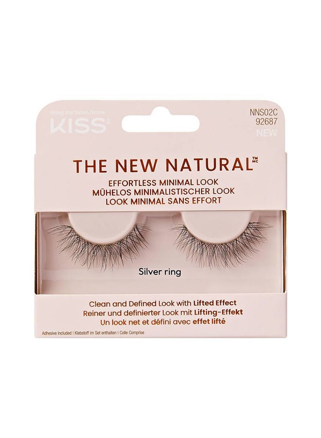 KISS KISS The New Natural False Eyelashes Full Strip Lash Single Pack 02, 1 Pair NNS02 - Image 1