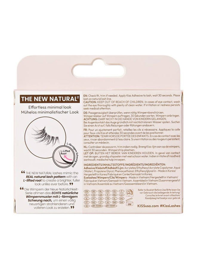 KISS KISS The New Natural False Eyelashes Full Strip Lash Single Pack 02, 1 Pair NNS02 - Image 2