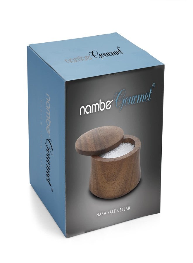 nambe Nara Salt Cellar | Wood Salt or Spice Box with Swivel Lid | Storage Container for Kitchen Countertop Perfect for Table Salt, Gourmet Salts, Herbs or Seasoning Blends | 4.25” 2.5” - Image 4