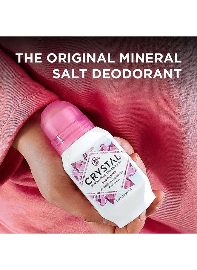 CRYSTAL ESSENCE CRYSTAL Deodorant - Mineral Roll on Vegan Deodorant for Women and Men, Unscented - 2.25 fl. oz. (3 Pack) (Packaging May Vary)  - Image 5