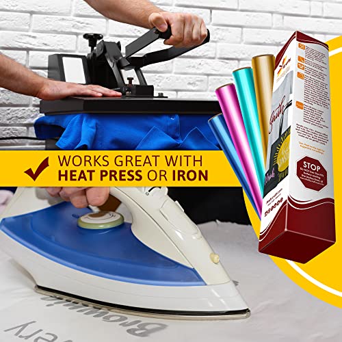 Firefly Craft Metallic Heat Transfer Vinyl Sheets - Titanium - Iron On Vinyl for Cricut, HTV Vinyl Sheets, Vinyl Iron On, Easy Cut & Weed, Compatible with Cricut & Silhouette Cameo - 1 Sheet 12"x20" - Image 4