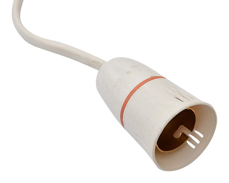 HANSH Bulb Holder Hanging 2 Meter Flexible Wire with 2 Pin Plug White Pack of 1 - Image 4