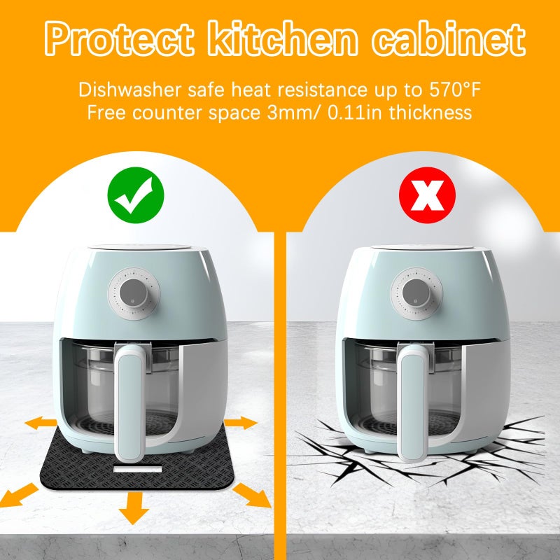 Anpuimult 4 PCS Heat Resistant Mat with Sliding Function for Air Fryer Mat,12 * 14in Countertop Protector Mat Coffee Maker Mat and Oven,Suitable for most kitchen Electric appliance - Image 5