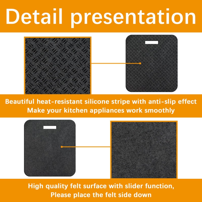 Anpuimult 4 PCS Heat Resistant Mat with Sliding Function for Air Fryer Mat,12 * 14in Countertop Protector Mat Coffee Maker Mat and Oven,Suitable for most kitchen Electric appliance - Image 4