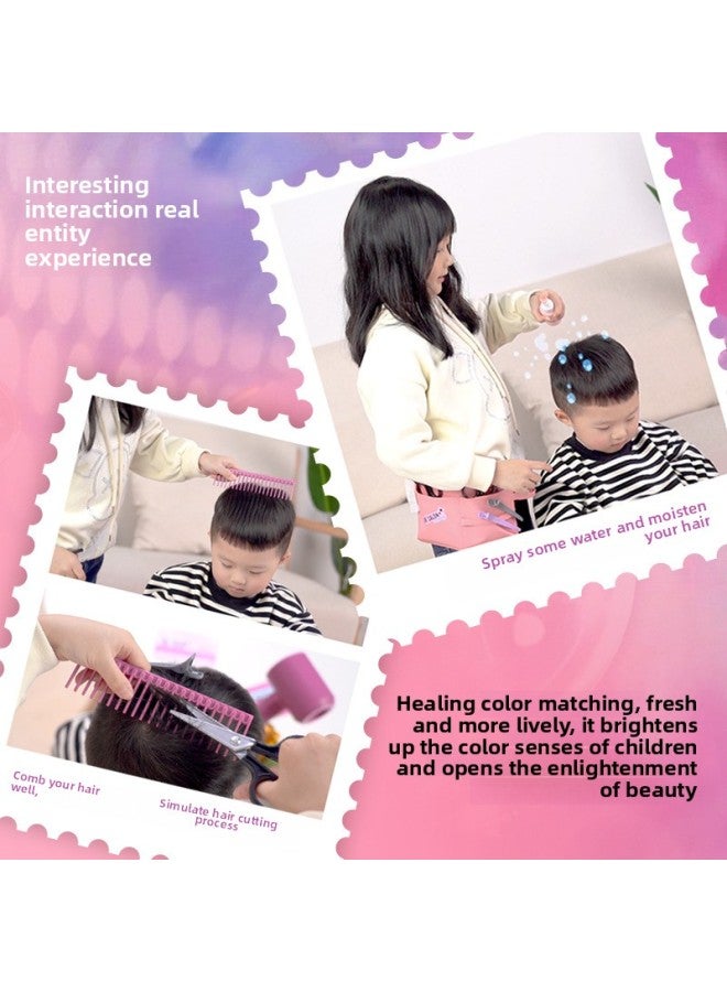 2023 لعبة محاكاة مجفف شعر الأطفال تهب قص الشعر فتاة تمشيط الشعر ألعاب ممتعة - المواصفات: 14 قطعة مجفف شعر + دبوس شعر - Image 4