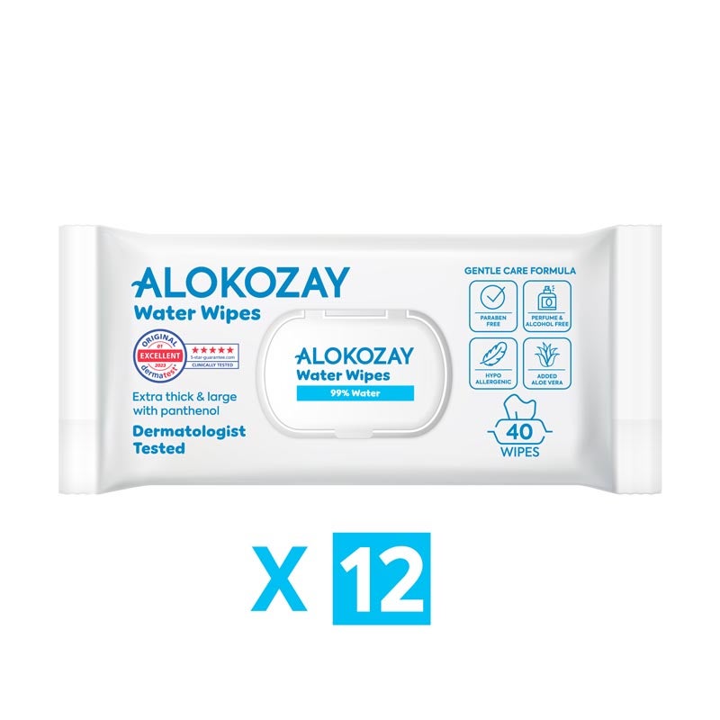 Alokozay Water Baby Wet Wipes 12 x 40 Wipes - Image 2