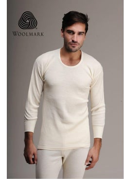 Hasyün 1002 Men's 100% Wool Long Sleeve Undershirt Single 