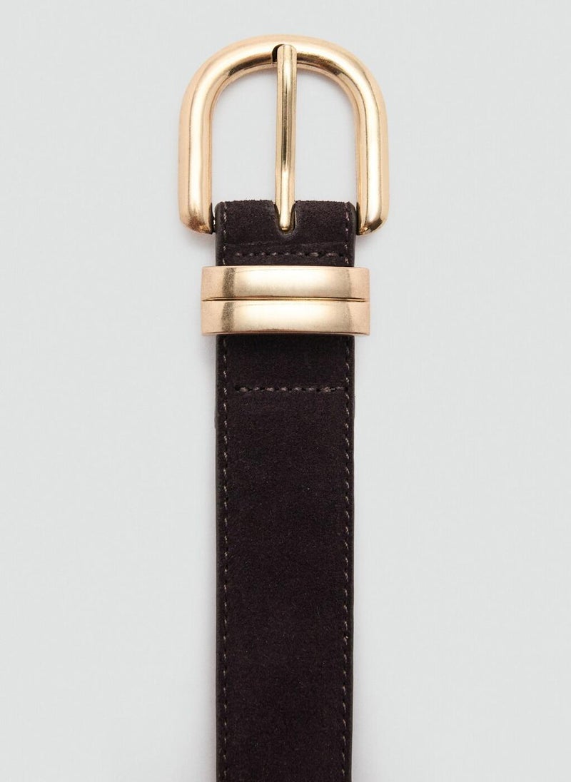 MANGO Suede leather belt - Image 3