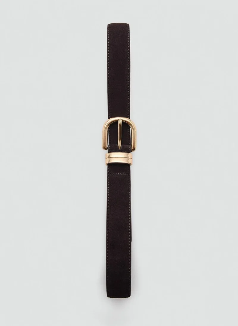مانجو Suede leather belt