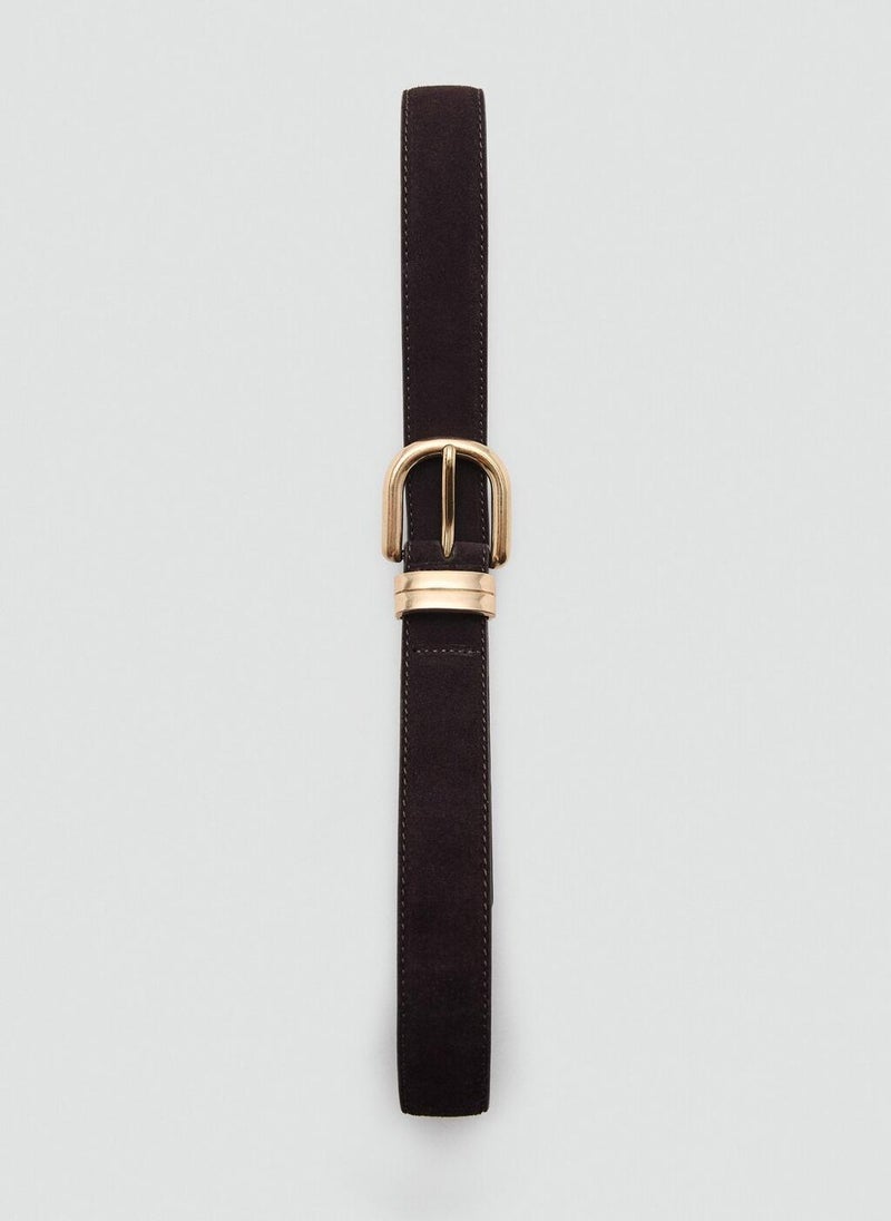 MANGO Suede leather belt - Image 2