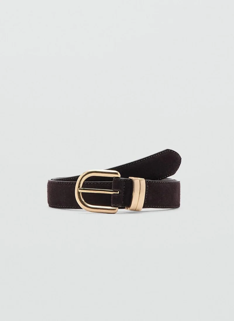 مانجو Suede leather belt