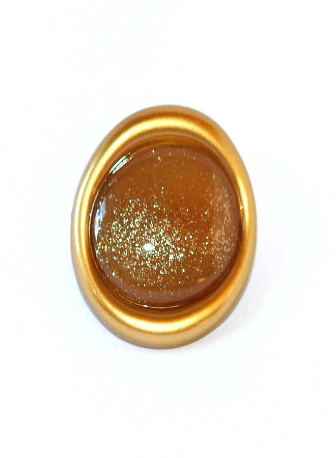 Belle Paris Hand Painted Oval Shape Hair Barrette Celluloid Acetate 2 Inch Hair Clip R26 (Gold Hinge) - Image 1