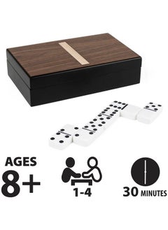 Spin Master Games Legacy Deluxe Double 6 Dominoes Classic Original Board Game Set Of 28 Dominoes In Luxury Lined Wood Case For Kids And Adults Aged 8 And Up  - Image 3