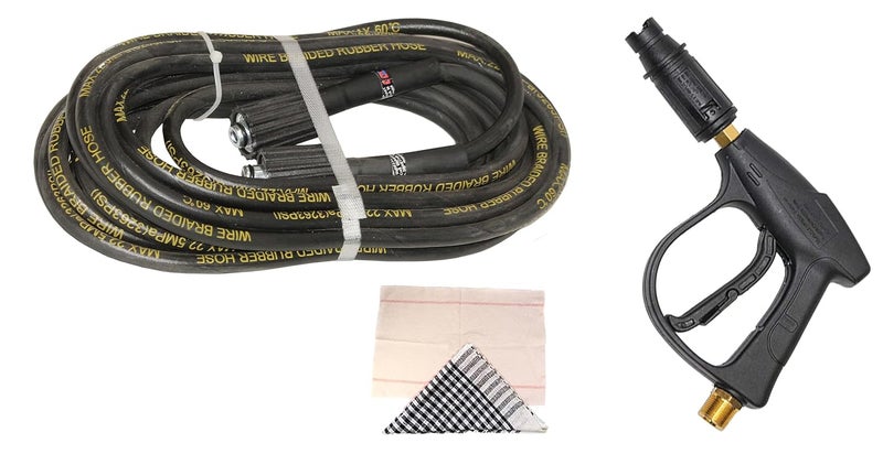 Digital Craft Hydraulic Pressure Washer Hose Pipe 3263PSI M2215 14mm High Pressure Washer Hose Spray Water Hydraulic Pressure Washer Pipe 10MTRDusting Cloth Floor MopPressure Washer Gun