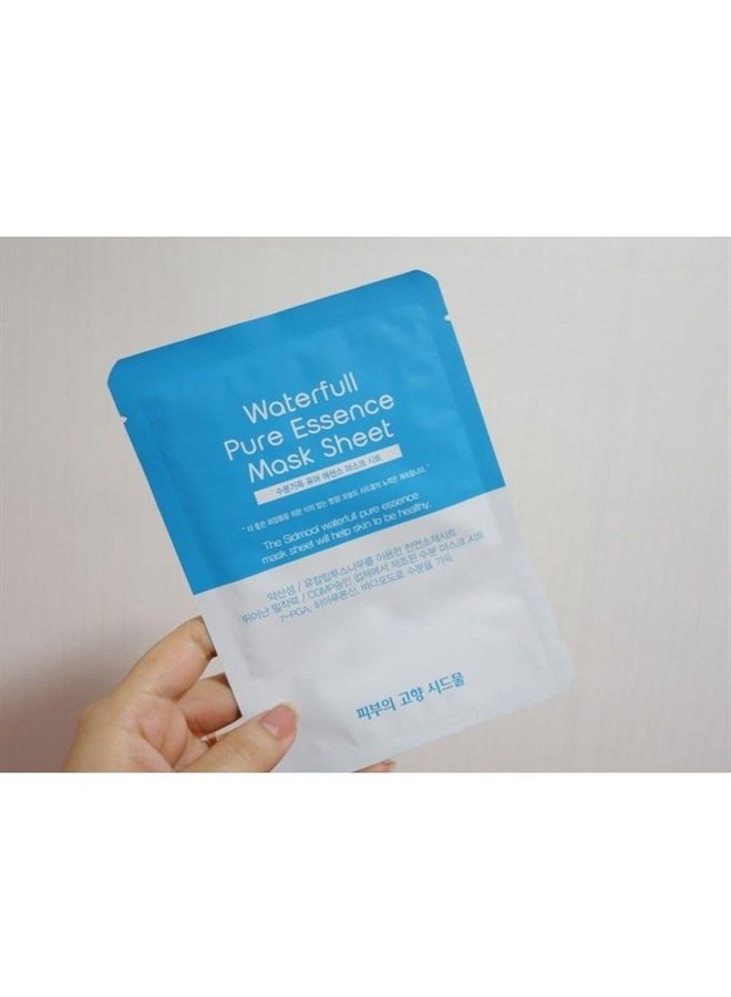 Sidmool Waterfull Pure Essence Mask Sheet 0.8 oz X 8 Moisture Facial Pack - Image 4