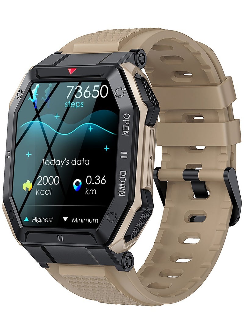 RollsTimi  Men's Smartwatch 1.85" IPS full Touch Screen Sports Fitness Tracker Heart Rate Pressure Sleep Monitor Waterproof Smart Watch for Men - Image 1