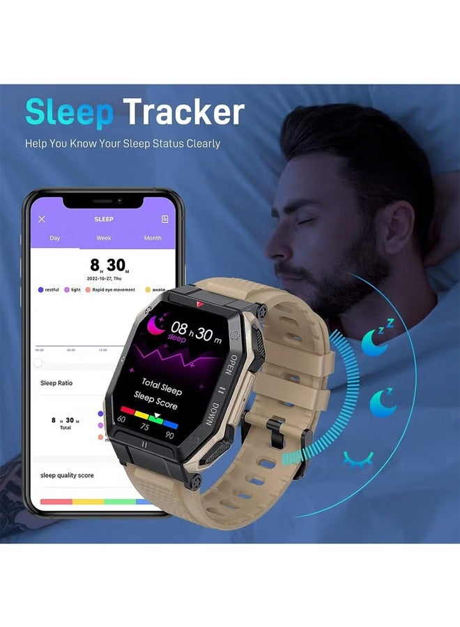 RollsTimi  Men's Smartwatch 1.85" IPS full Touch Screen Sports Fitness Tracker Heart Rate Pressure Sleep Monitor Waterproof Smart Watch for Men - Image 5
