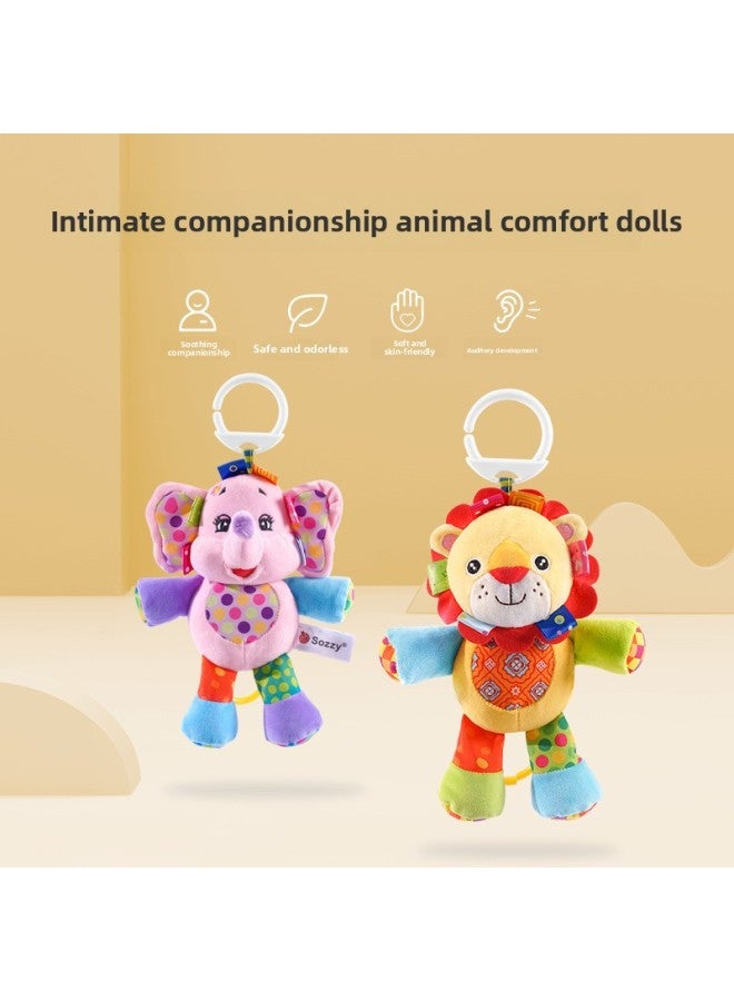 Sozzy Newborn Baby Plush Doll Car Hanging Bed Hanging Baby Toy 0-1 Year Old Puzzle-Specifications:Monkey - Image 2