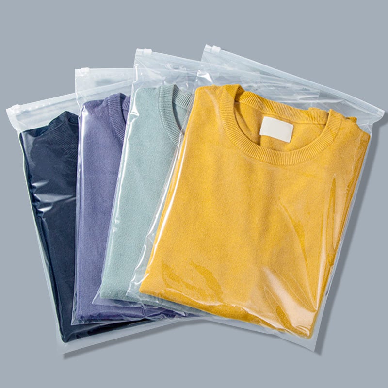 Svaldo Svaldo Clear Zipper Poly Bags 50 Pcs 14x18 Inch Reclosable Plastic Bags Ziplock with Zip Slider for Sweater Packaging Clothing Mailing Selling Shipping 3 Mil with Air Hole 