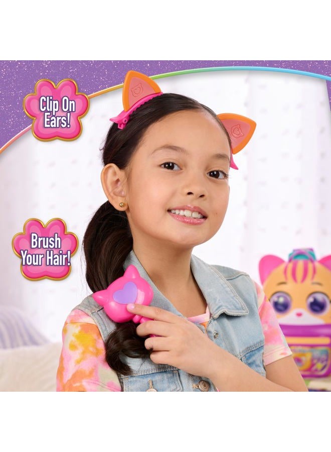 Just Play Disney Jr. SuperKitties Su-Purr Backpack Set with Adjustable Strap, 7-Pieces, Lights and Sounds Play Tablet, Dress Up and Pretend Play, Kids Ages 3 and Up by Just Play - Image 4