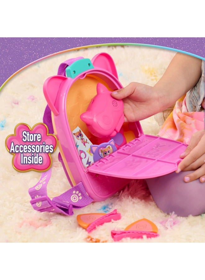 Just Play Disney Jr. SuperKitties Su-Purr Backpack Set with Adjustable Strap, 7-Pieces, Lights and Sounds Play Tablet, Dress Up and Pretend Play, Kids Ages 3 and Up by Just Play - Image 5