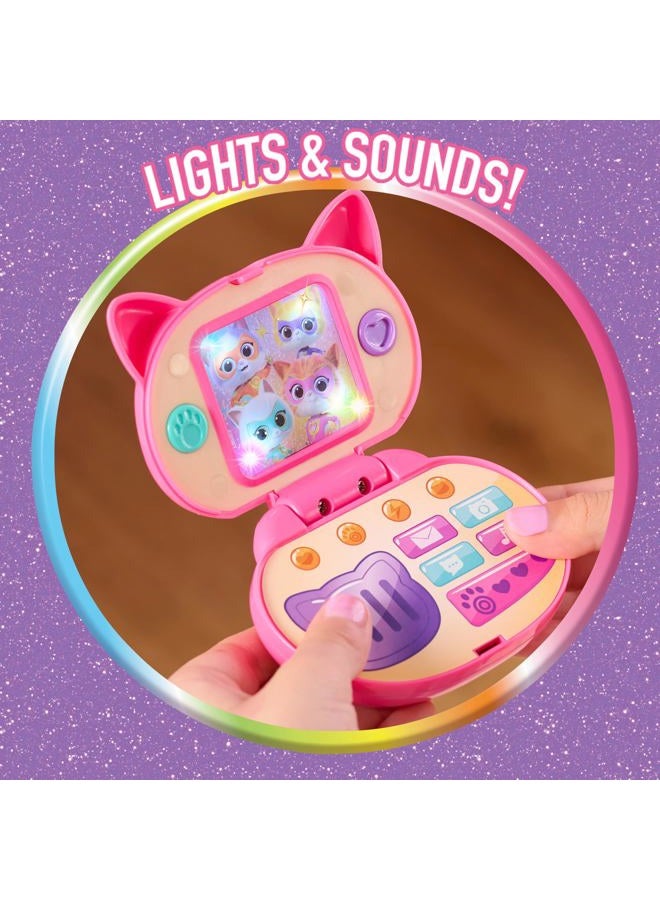 Just Play Disney Jr. SuperKitties Su-Purr Backpack Set with Adjustable Strap, 7-Pieces, Lights and Sounds Play Tablet, Dress Up and Pretend Play, Kids Ages 3 and Up by Just Play - Image 3