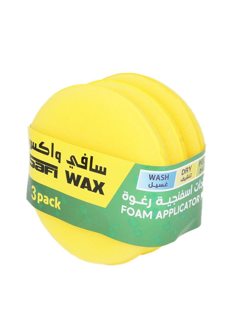 Safi WAX 3 Piece Foam Applicator Car Waxing Sponge - Image 4