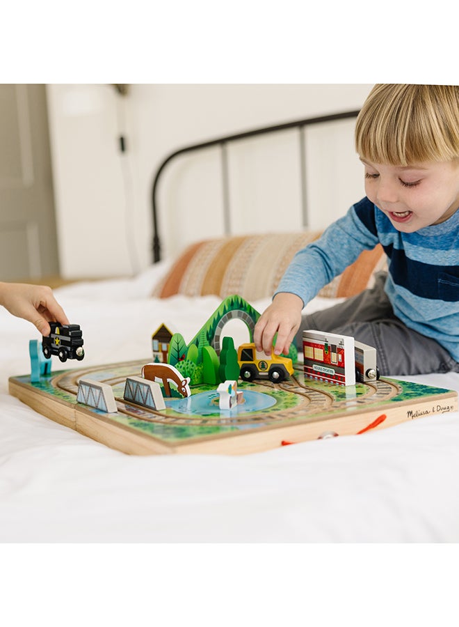 Melissa & Doug Classic ABC Wooden Block Cart Educational Toy With 30 1-Inch Solid Wood Blocks ABC Wood Blocks For Toddlers Ages 2+ - Image 5