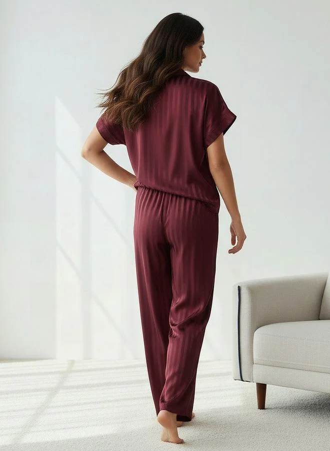 Aadaraya  Pyjama Set Top & Wide Leg Bottom for Women | Best Price UAE