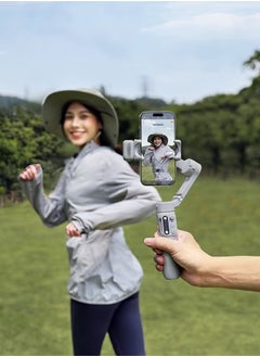 hohem Smart Phone Gimbal Stabilizer, Ultra Light Comfortable Grip Mobile Phone Gimbal, Portable And Foldable Phone Stabilizer, Sturdy Durable Phone Holder For Recording Vlogging, (Grey, Set 1)  - Image 2
