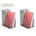 Mind Reader JMAG2-BLK 2 Piece Jumbo, Mesh Holder, Office Desk Accessories Decorative File Box, Sturdy Magazine - Image 2