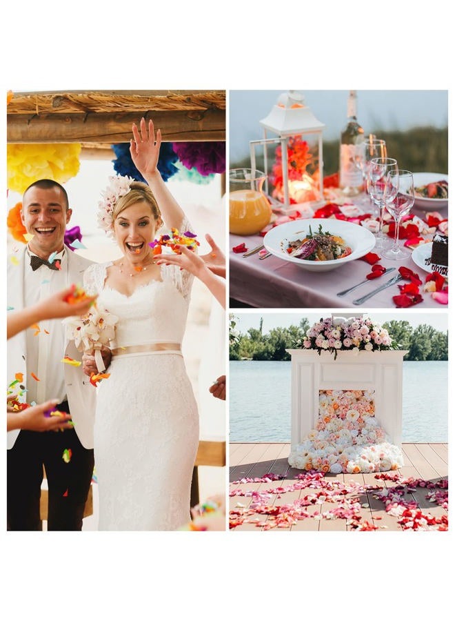 PATIKIL Artificial Rose Petals, 1200Pcs Fake Flowers Silk Petal Decoration Supplies for Romantic Night Wedding Party Event Decor, White - Image 5